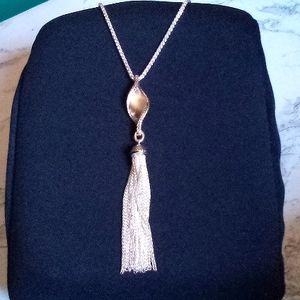 Dana Buchman Long Silver-Tone Tassel Necklace #781